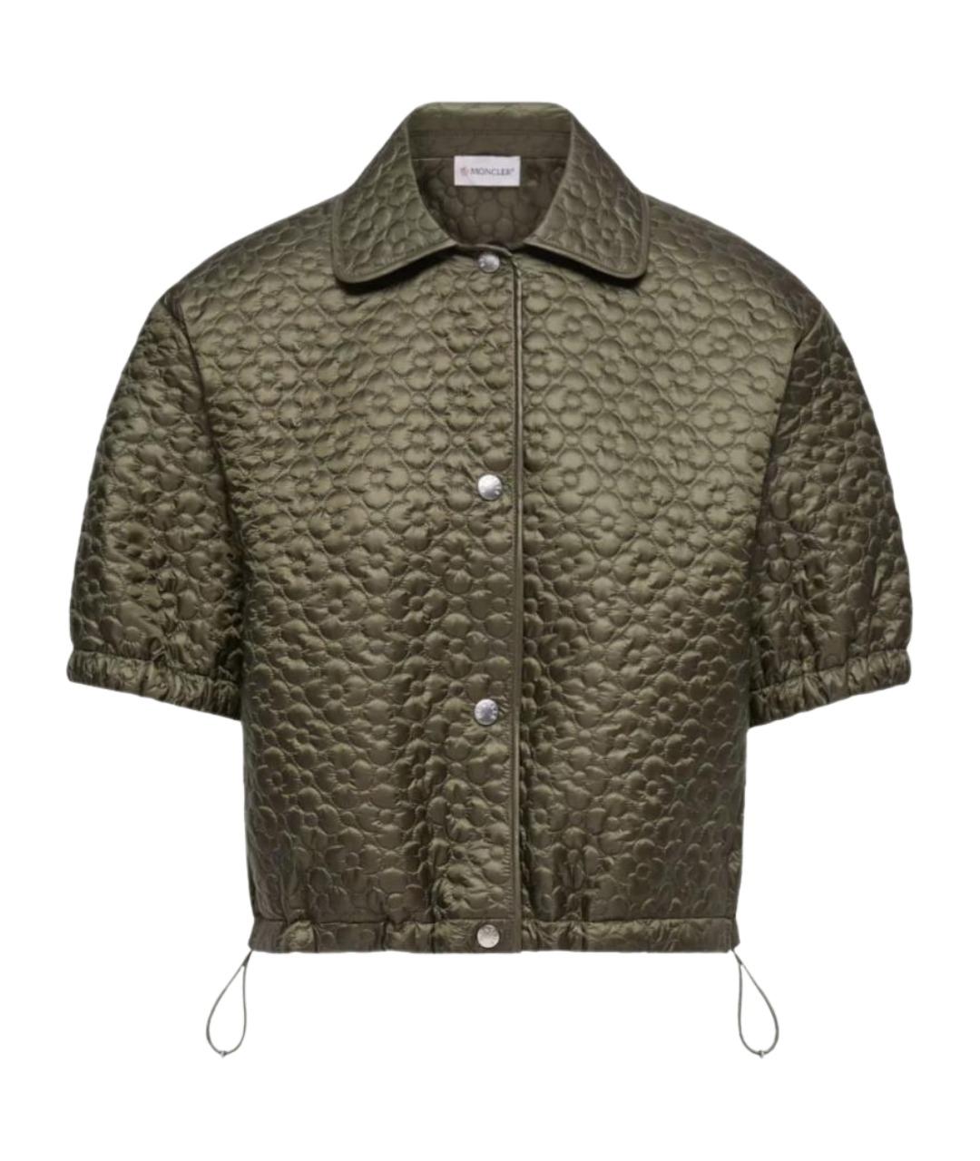 MONCLER Зеленая полиамидовая куртка, фото 1