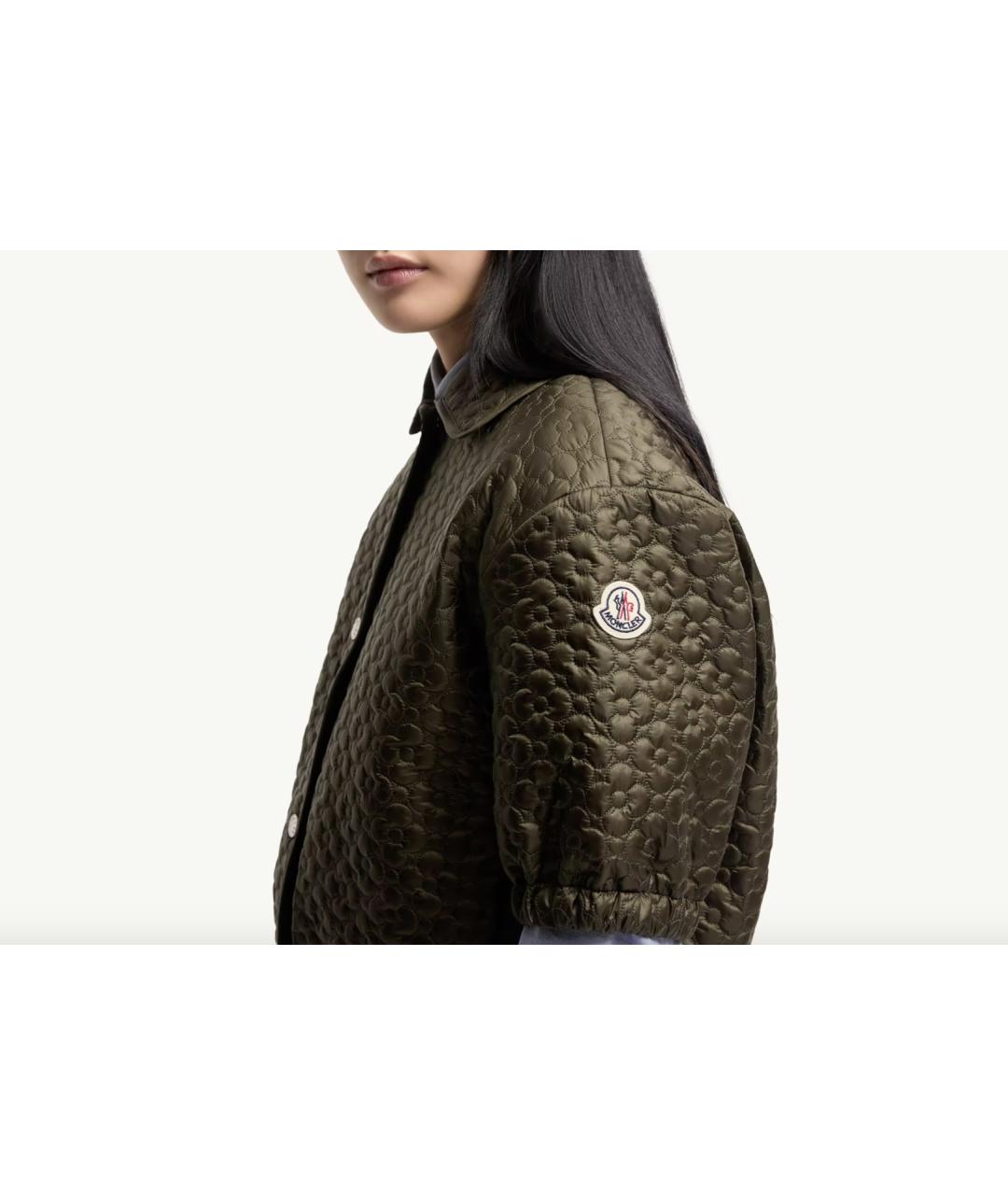MONCLER Зеленая полиамидовая куртка, фото 2