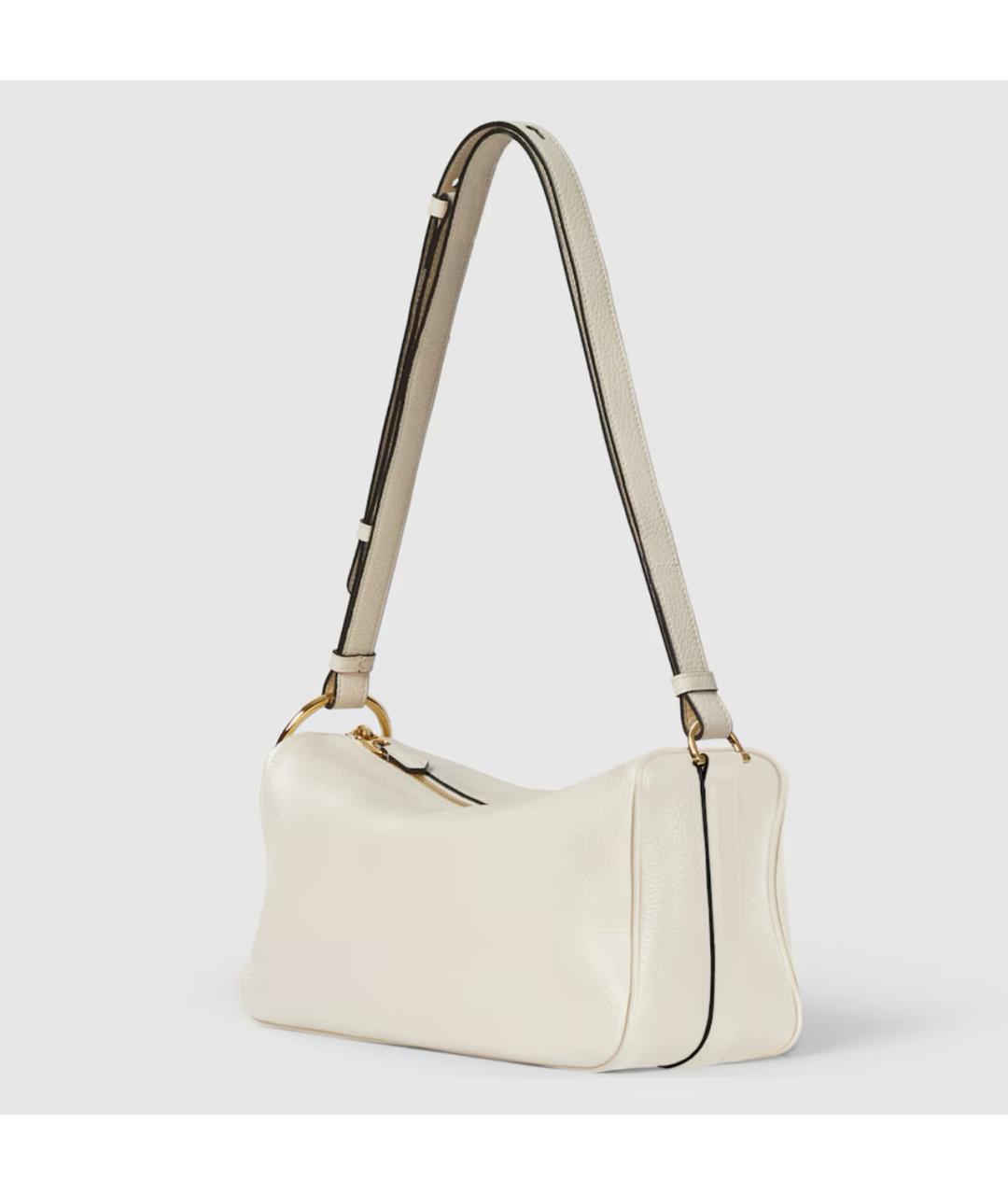 GUCCI Белая кожаная сумка через плечо, фото 2