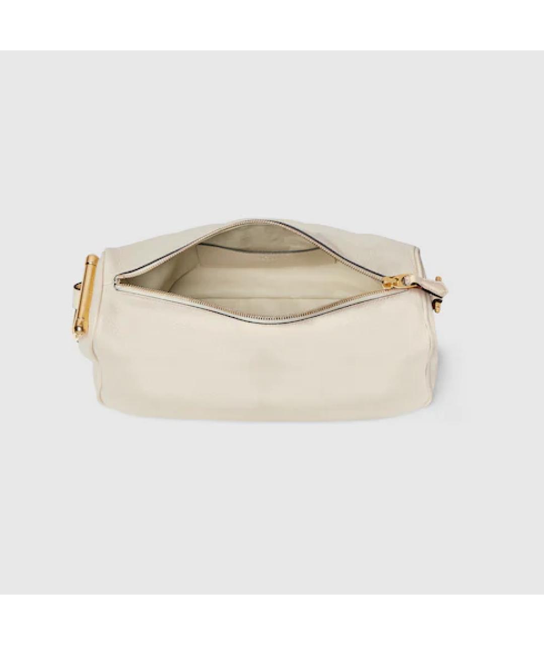 GUCCI Белая кожаная сумка через плечо, фото 5