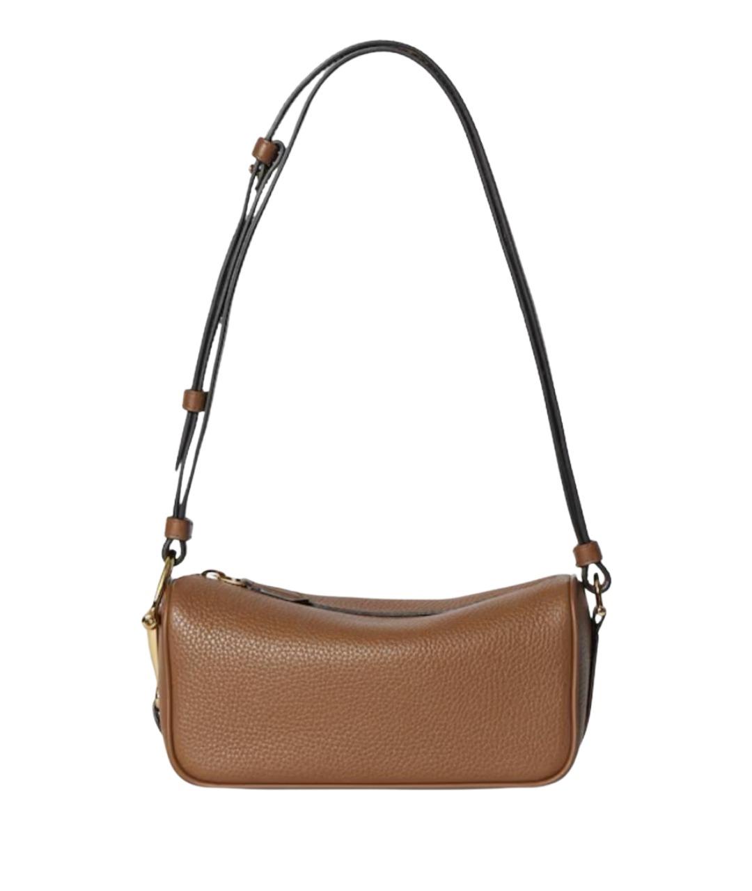 GUCCI Коричневая кожаная сумка через плечо, фото 1