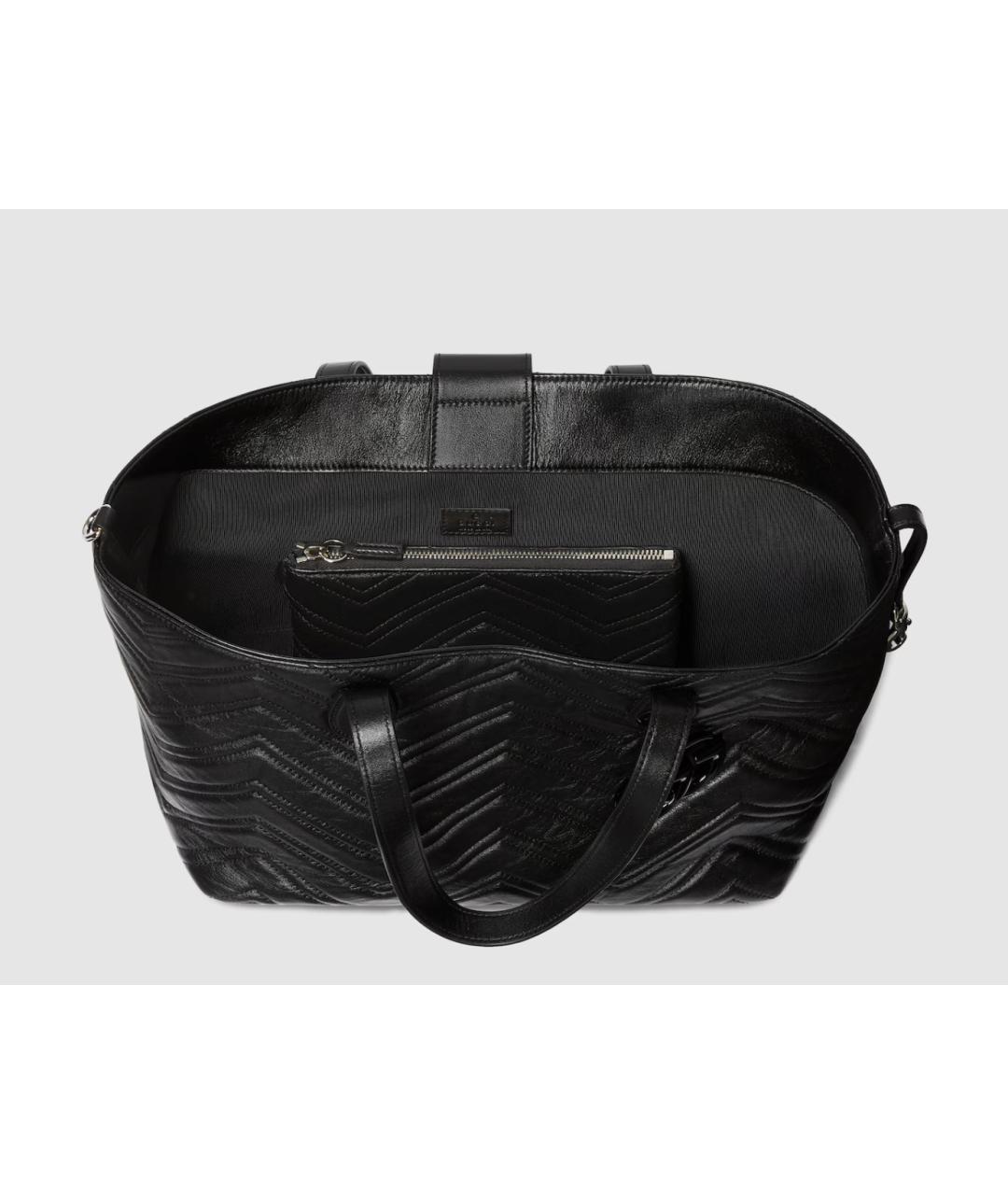 GUCCI Черная кожаная сумка через плечо, фото 7