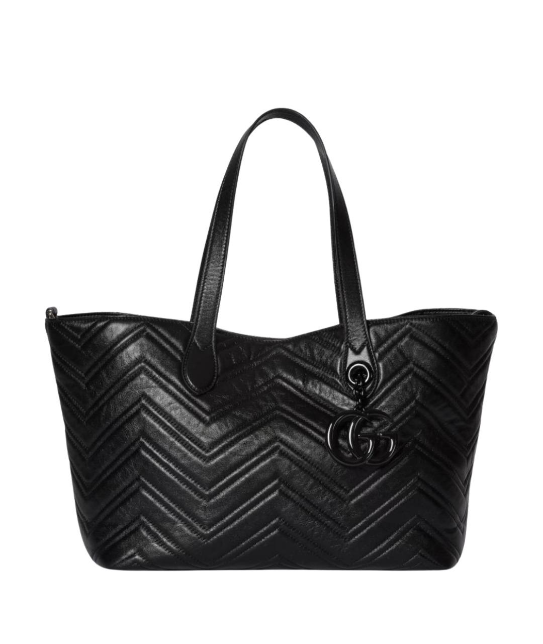 GUCCI Черная кожаная сумка через плечо, фото 1