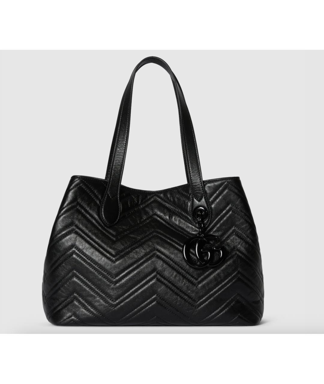 GUCCI Черная кожаная сумка через плечо, фото 6