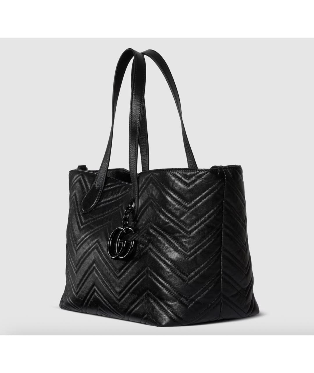 GUCCI Черная кожаная сумка через плечо, фото 2