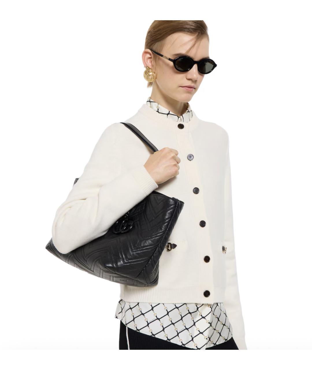 GUCCI Черная кожаная сумка через плечо, фото 3