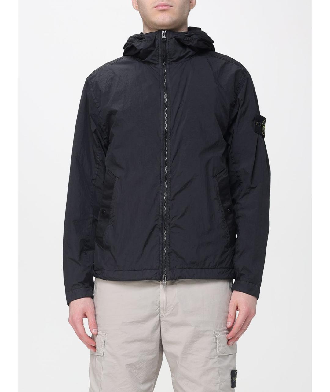 STONE ISLAND Черная полиамидовая куртка, фото 6