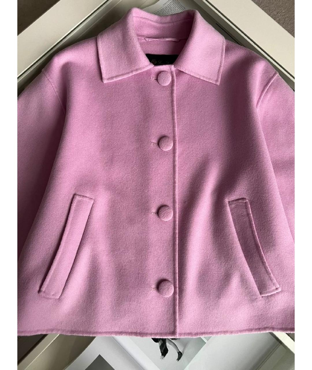 LORO PIANA Розовое кашемировое пальто, фото 7