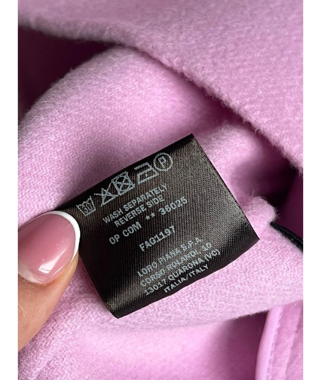 LORO PIANA Розовое кашемировое пальто, фото 6
