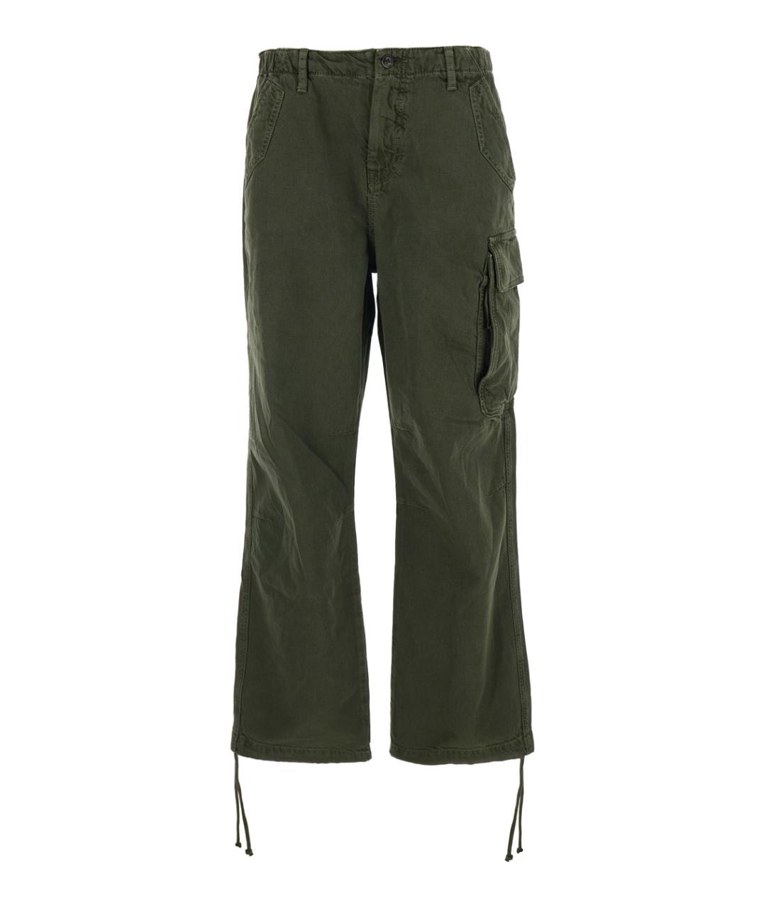 BA&SH Зеленые хлопковые прямые брюки, фото 1