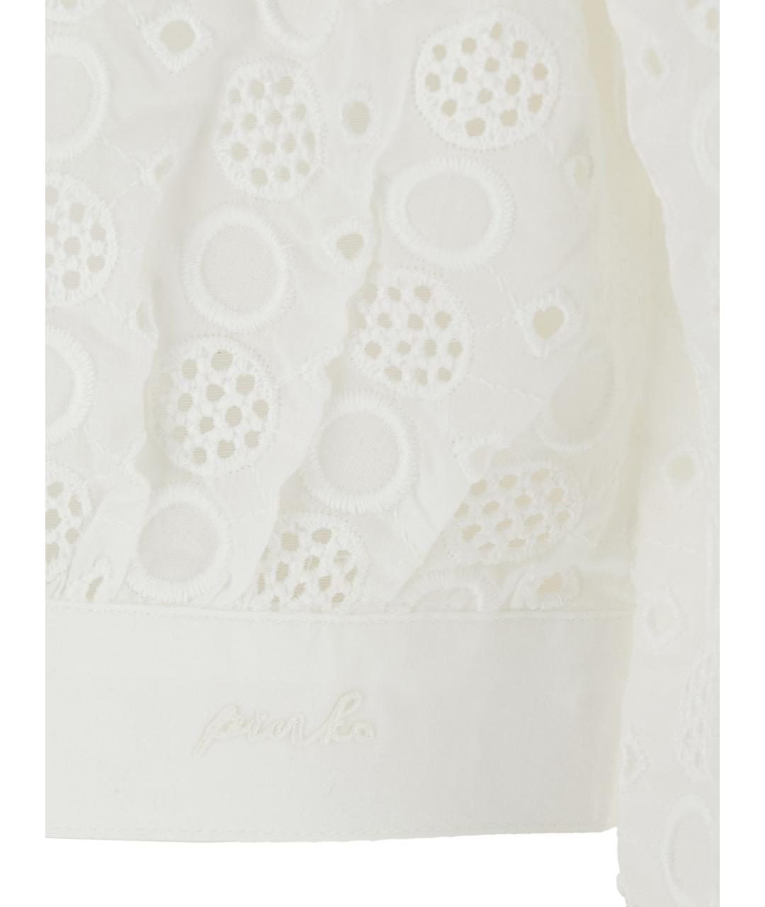 PINKO Белая хлопковая рубашка, фото 3