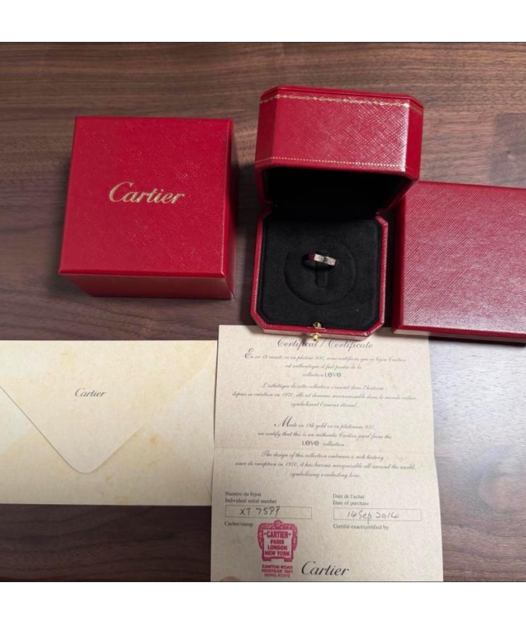 CARTIER Белое кольцо из белого золота, фото 2