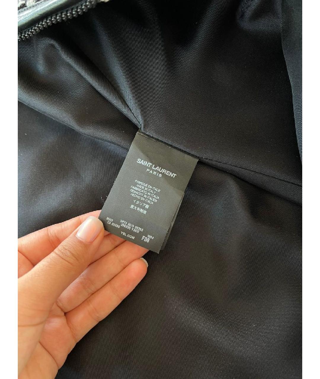 SAINT LAURENT Черное пальто, фото 5