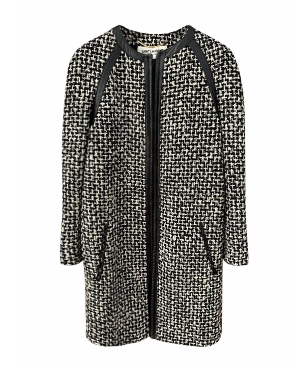 SAINT LAURENT Черное пальто, фото 1