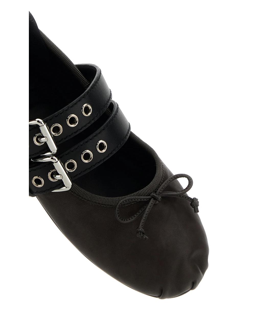 MIU MIU Коричневые кожаные балетки, фото 4