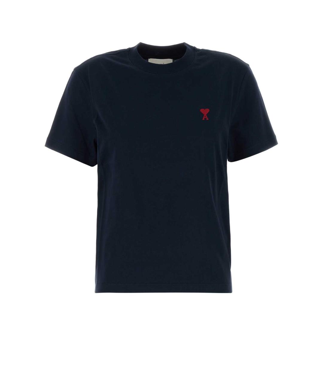 Ami Paris Синяя хлопковая футболка, фото 1