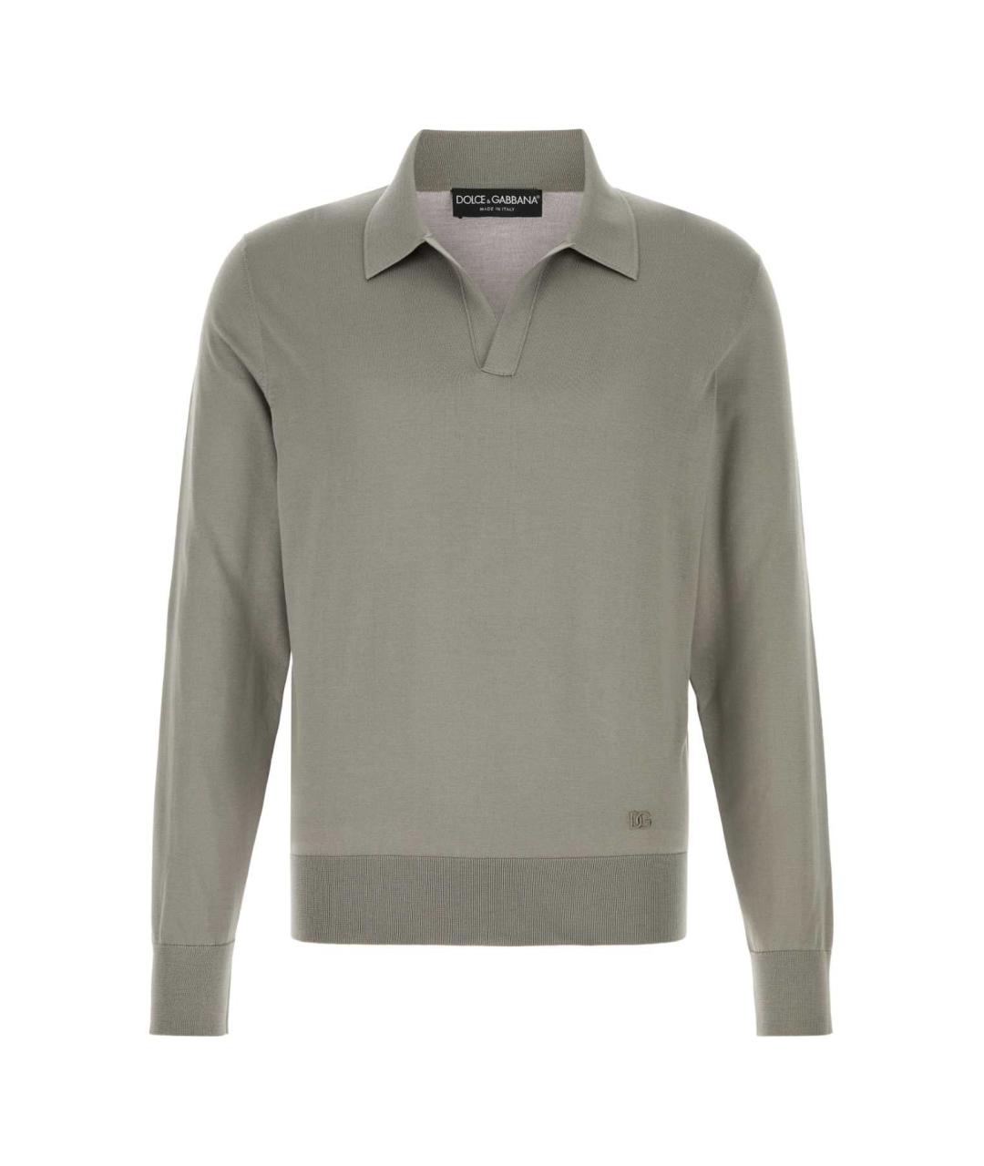 DOLCE&GABBANA Серый шелковый джемпер / свитер, фото 1