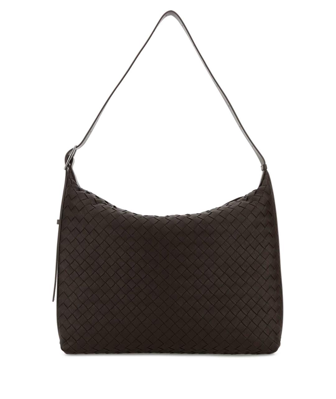 BOTTEGA VENETA Коричневая кожаная сумка на плечо, фото 1