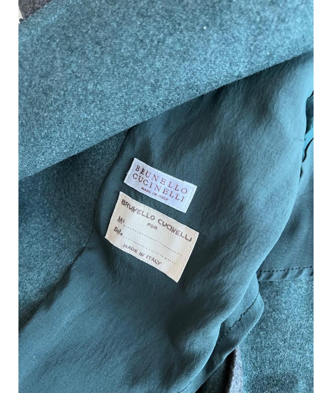 BRUNELLO CUCINELLI Серое пальто, фото 4