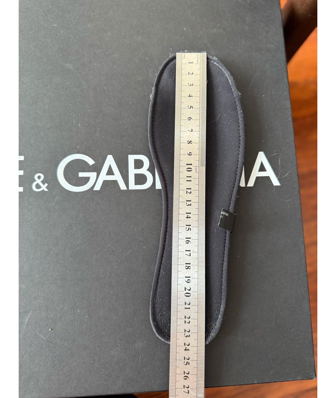 DOLCE&GABBANA Коричневые текстильные ботинки, фото 4