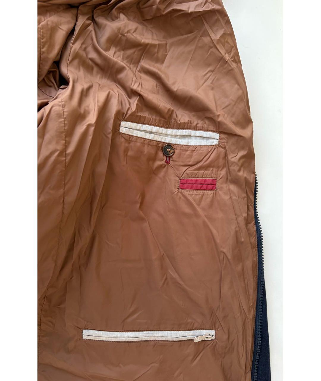 BRUNELLO CUCINELLI Темно-синяя шерстяная куртка, фото 6