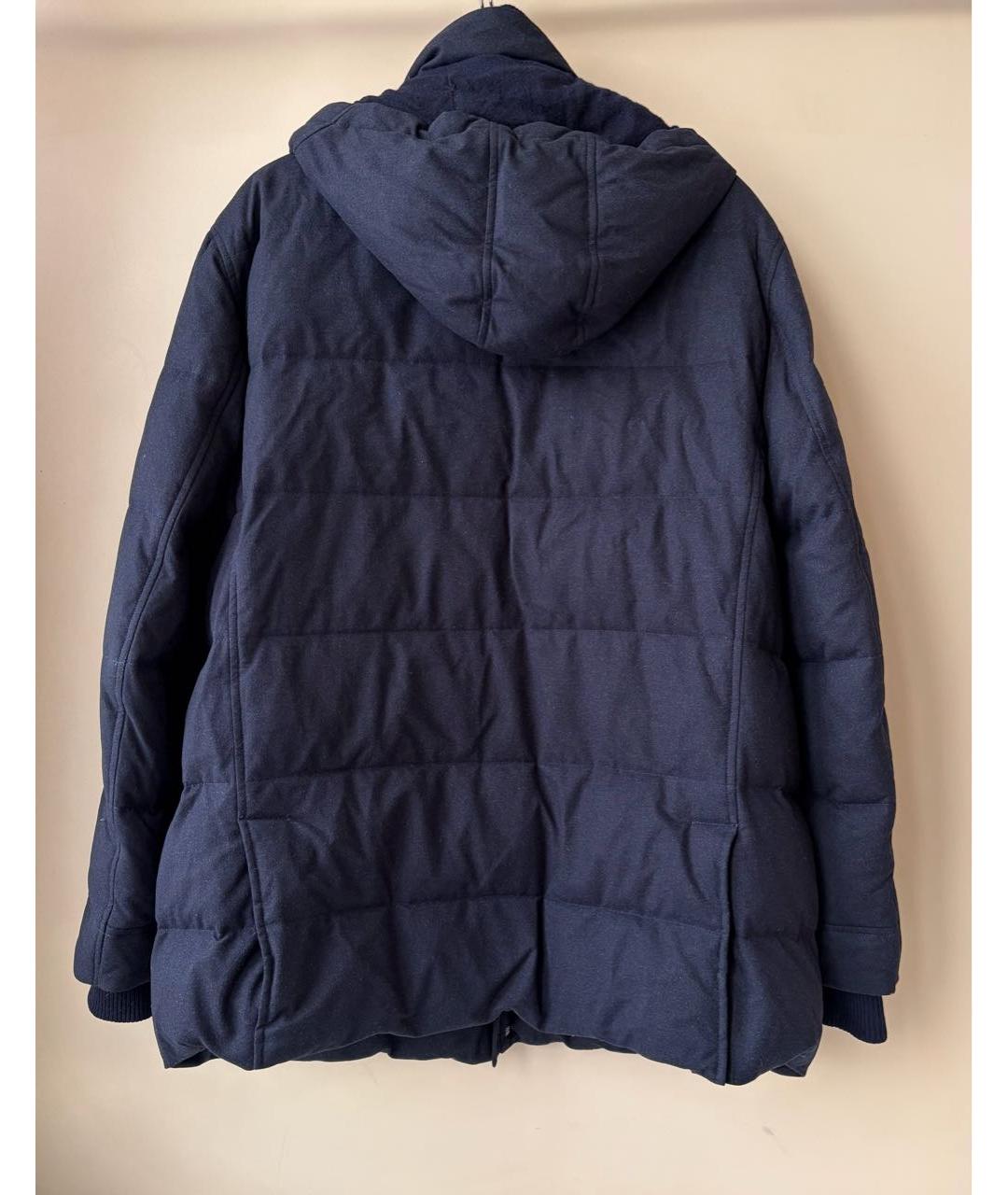 BRUNELLO CUCINELLI Темно-синяя шерстяная куртка, фото 3