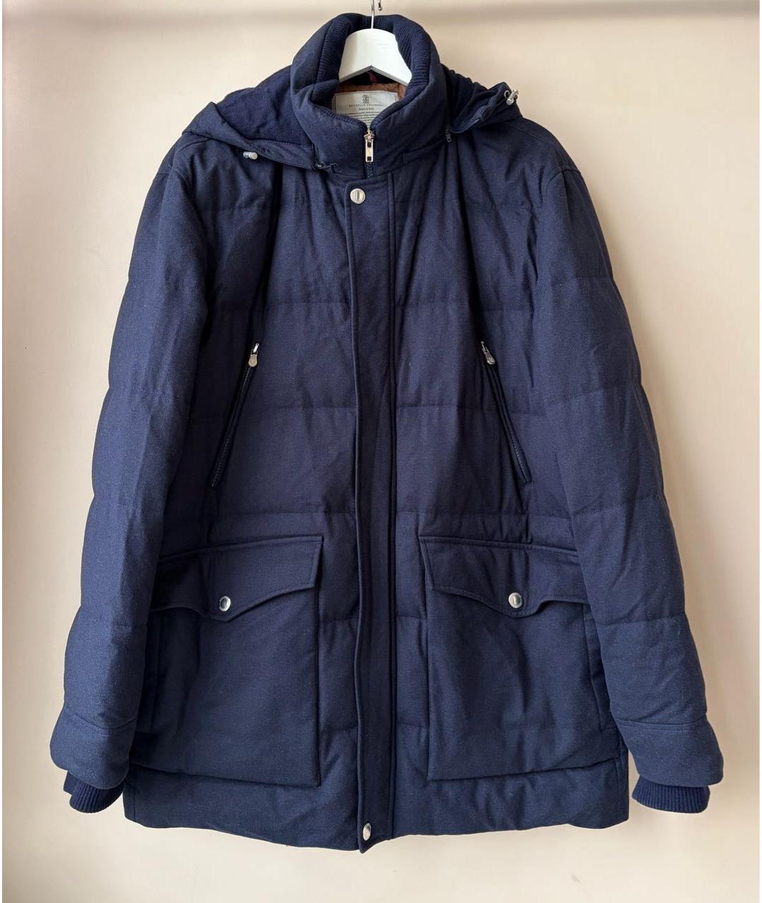 BRUNELLO CUCINELLI Темно-синяя шерстяная куртка, фото 2