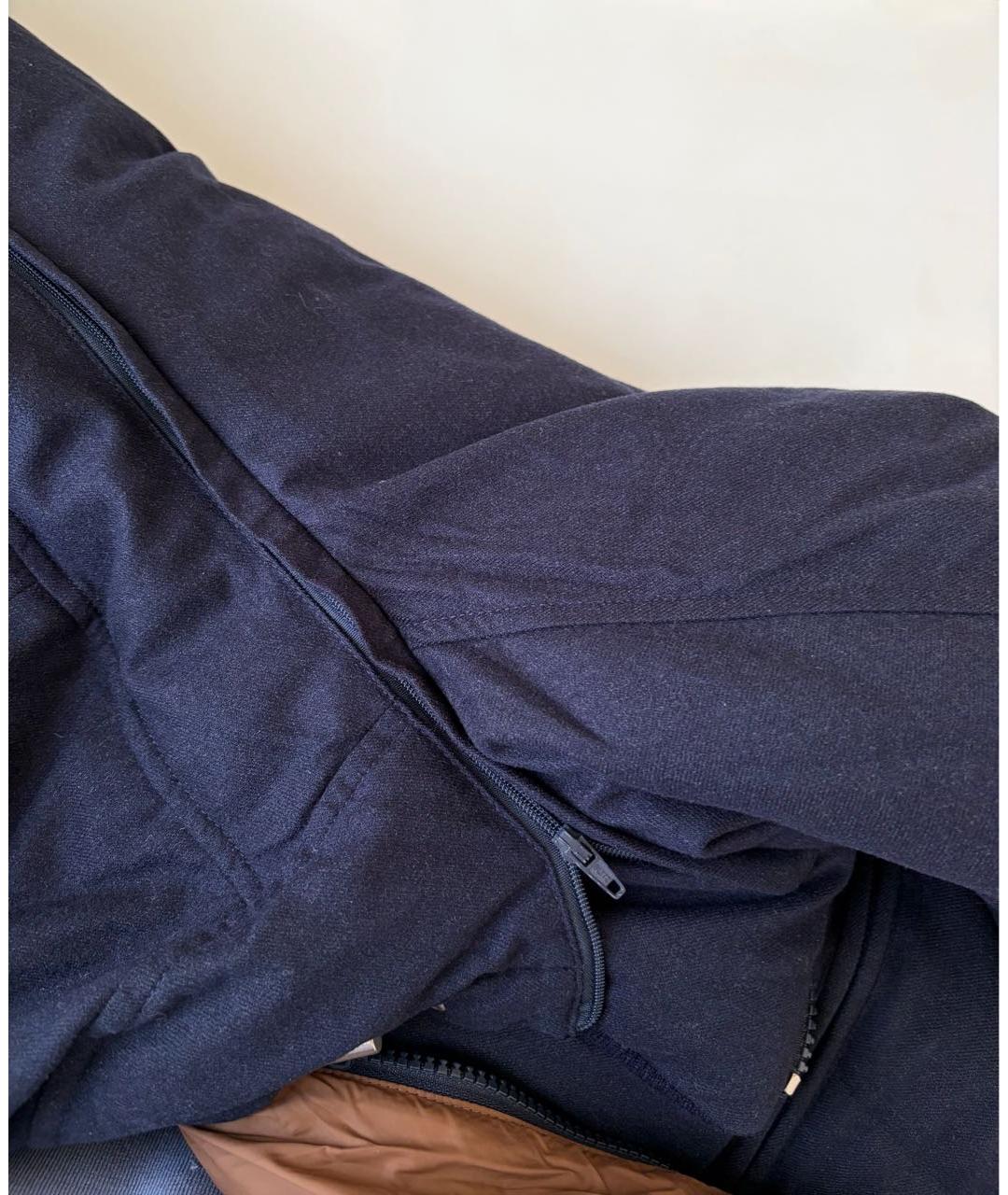 BRUNELLO CUCINELLI Темно-синяя шерстяная куртка, фото 5