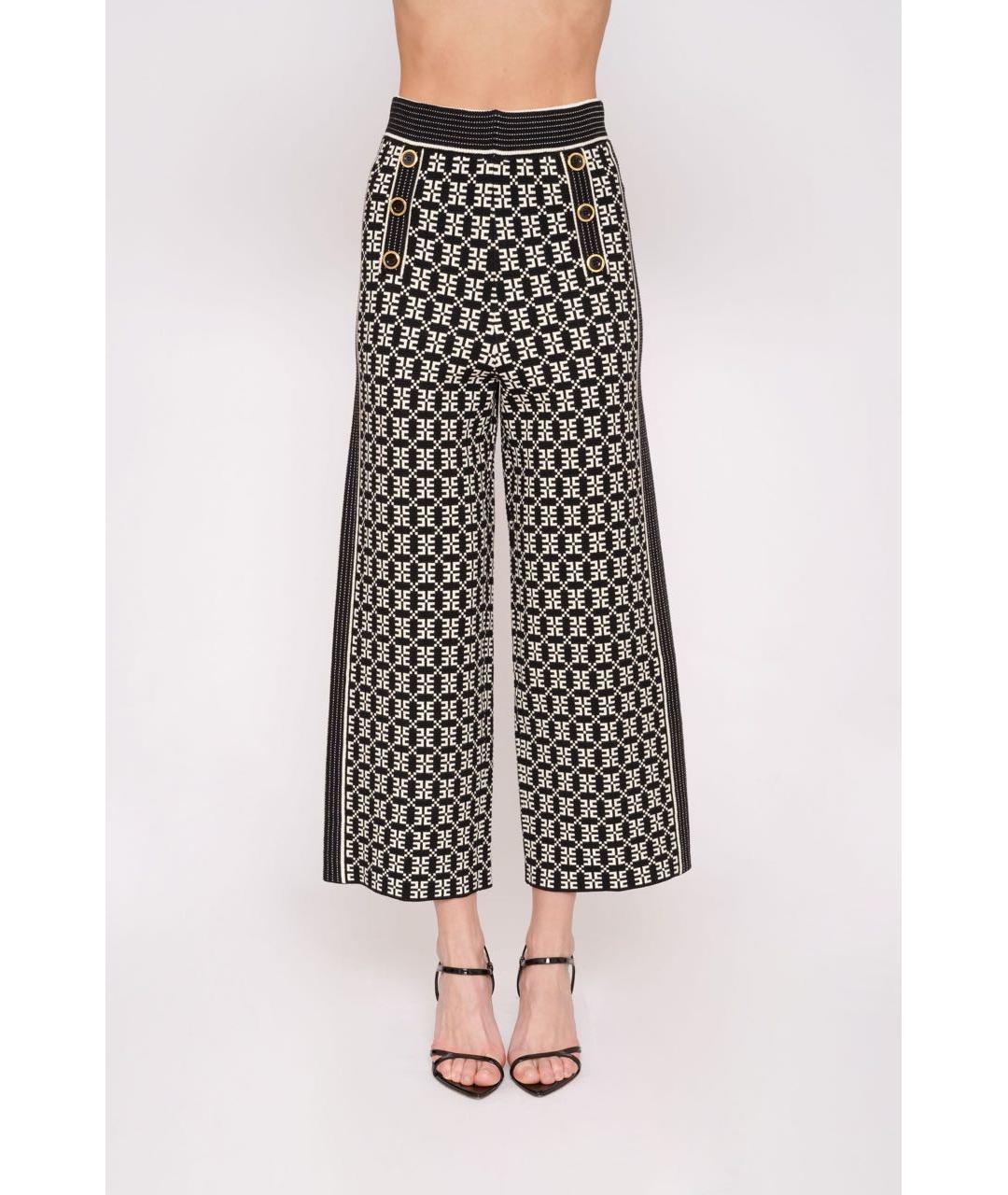 ELISABETTA FRANCHI Черные вискозные кюлоты, фото 4