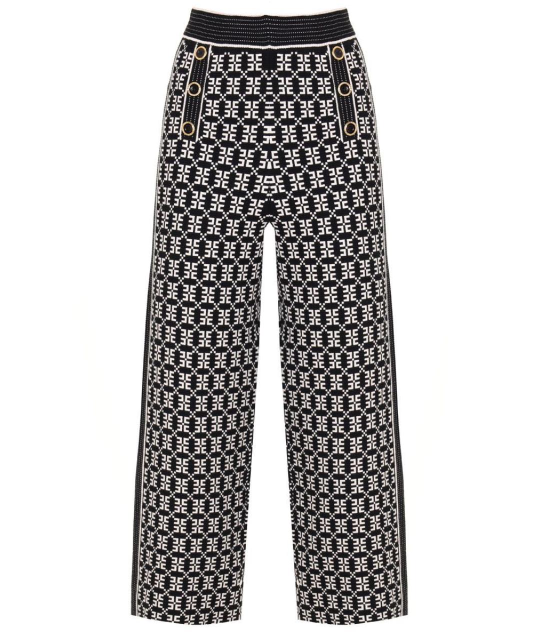 ELISABETTA FRANCHI Черные вискозные кюлоты, фото 1