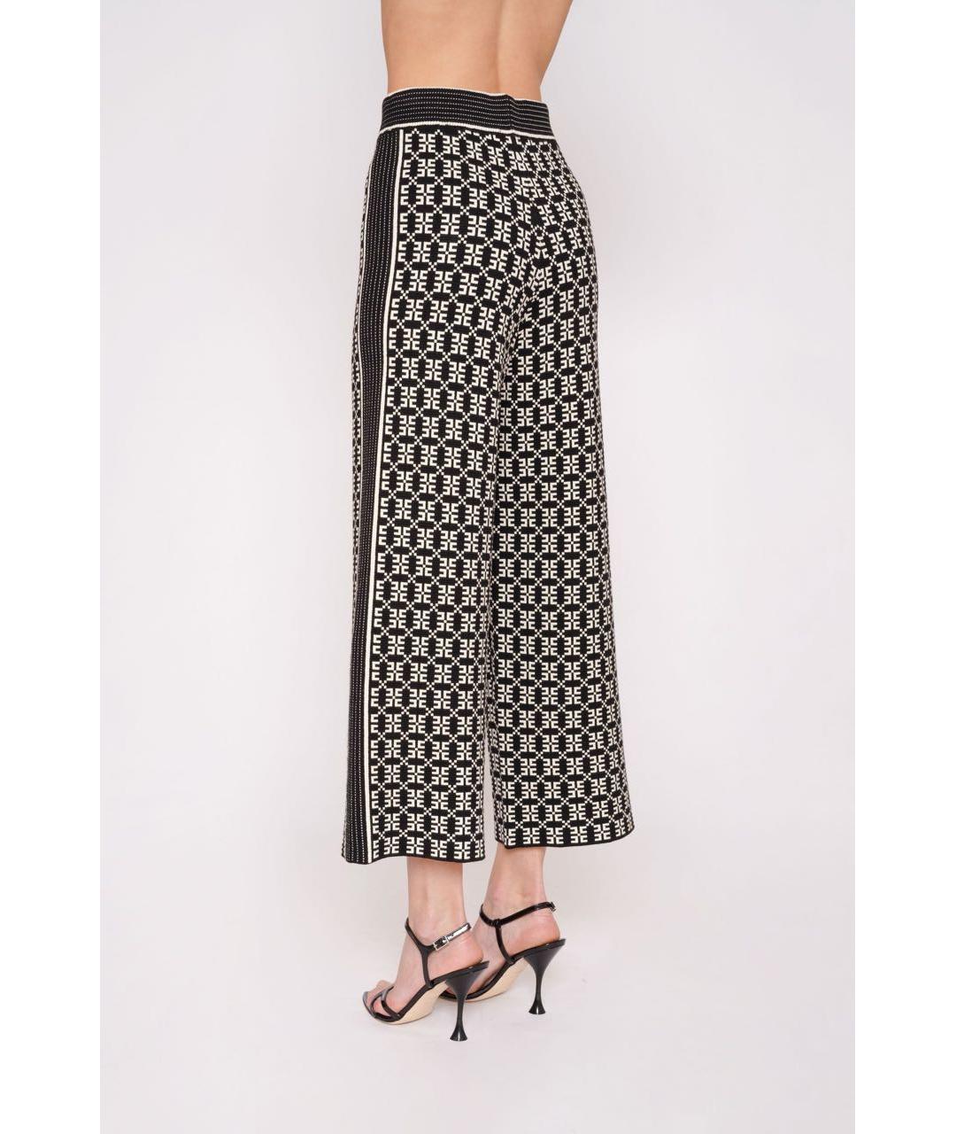 ELISABETTA FRANCHI Черные вискозные кюлоты, фото 2