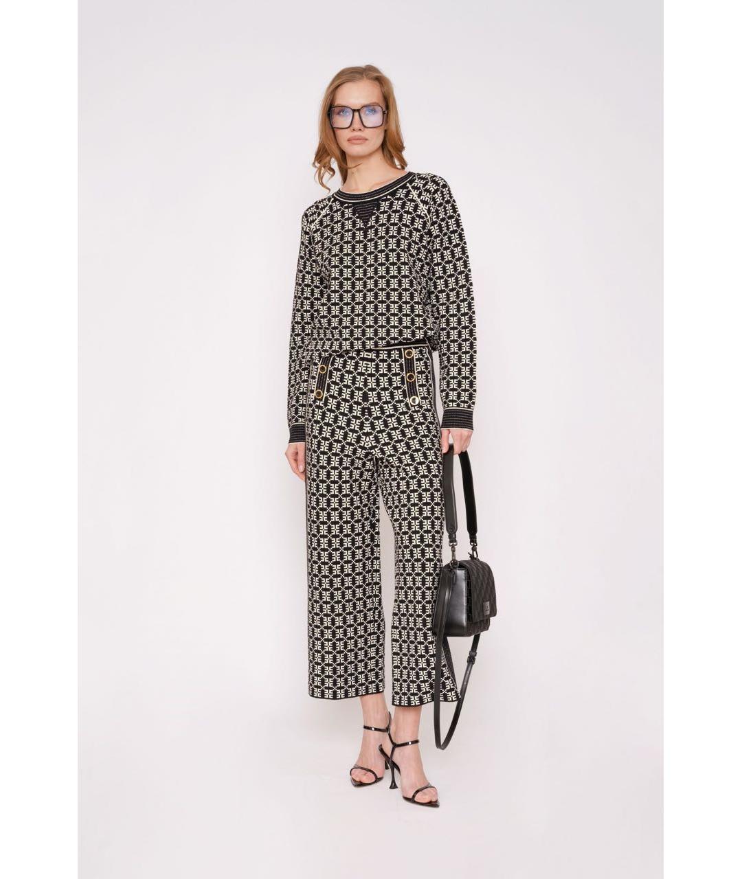 ELISABETTA FRANCHI Черные вискозные кюлоты, фото 5