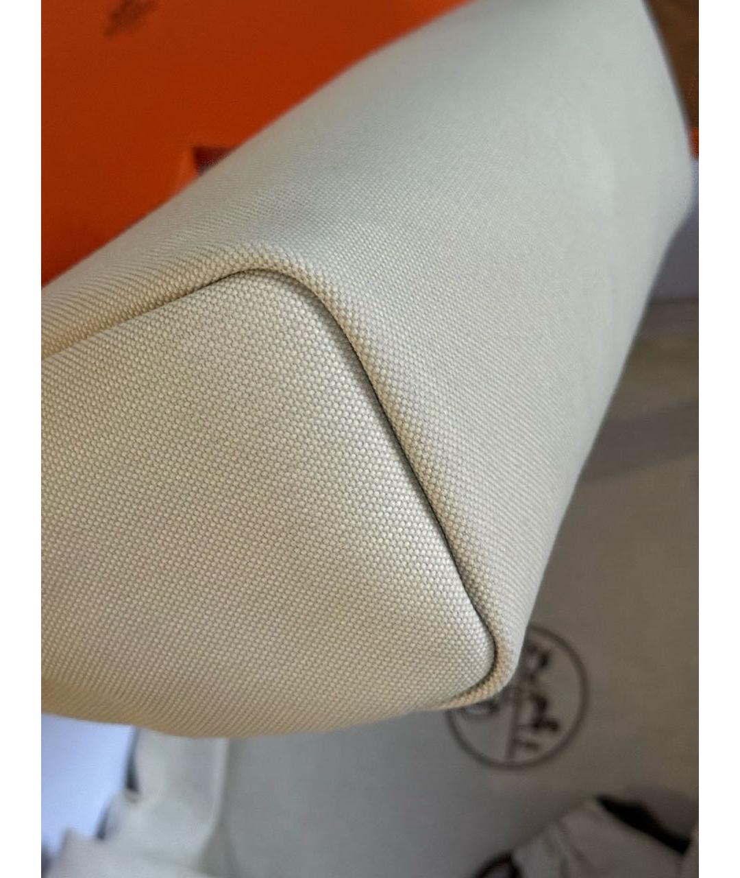 HERMES Бежевая тканевая сумка через плечо, фото 7