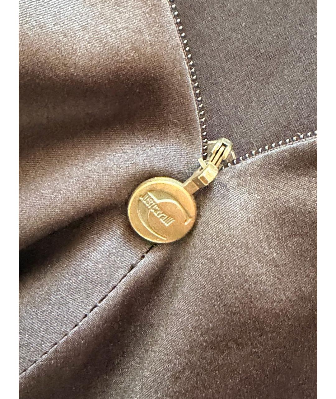 JUST CAVALLI Черное шелковое коктейльное платье, фото 5