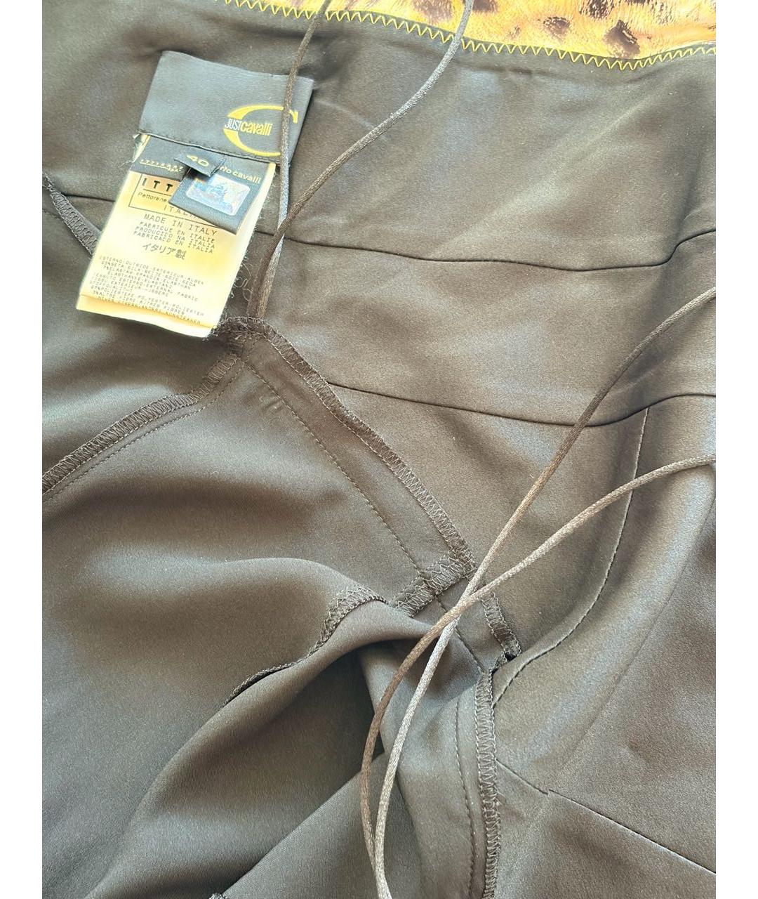 JUST CAVALLI Черное шелковое коктейльное платье, фото 3