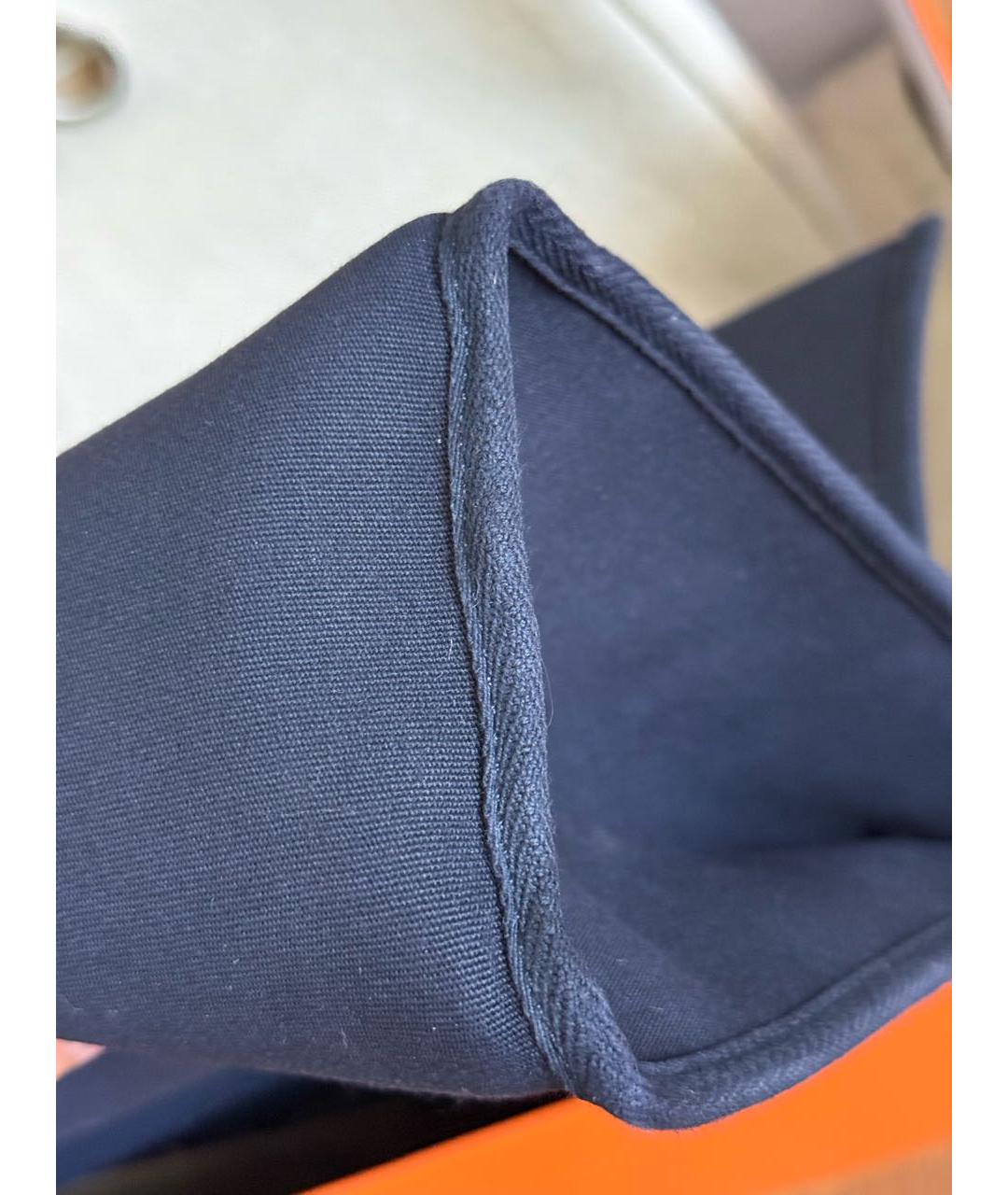HERMES Темно-синяя тканевая сумка через плечо, фото 5