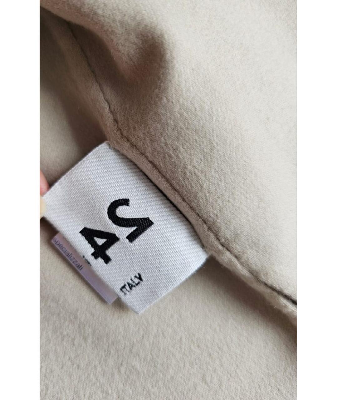 MANZONI 24 Бежевая шерстяная парка, фото 5