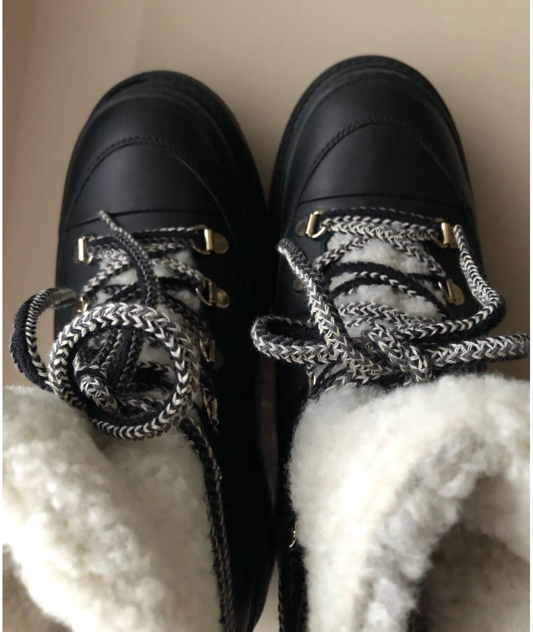 CHANEL Черные кожаные ботинки, фото 3