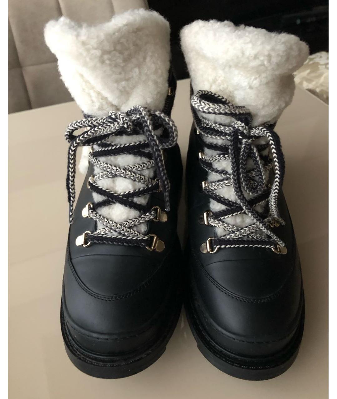 CHANEL Черные кожаные ботинки, фото 2