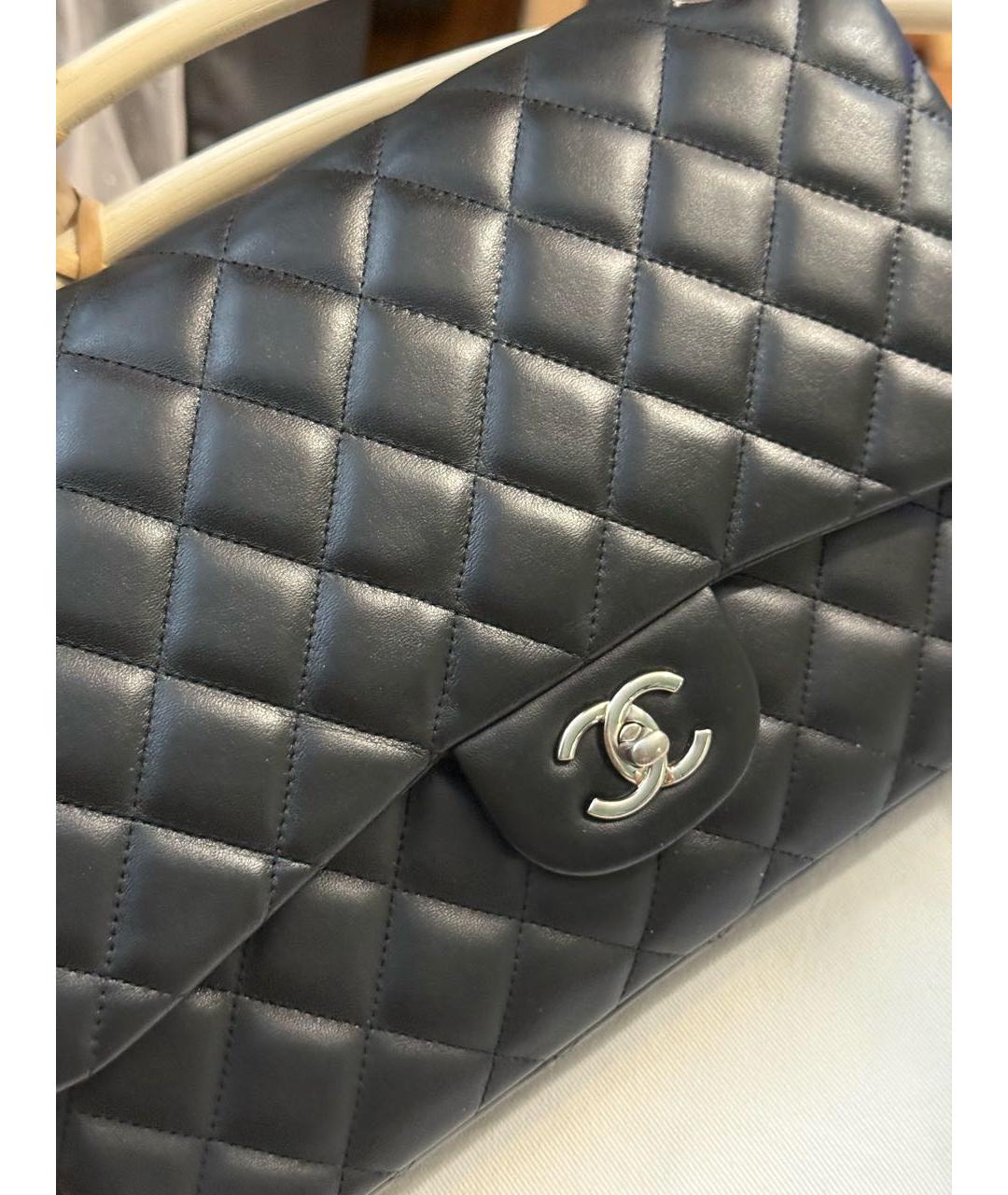 CHANEL Черная кожаная сумка через плечо, фото 5