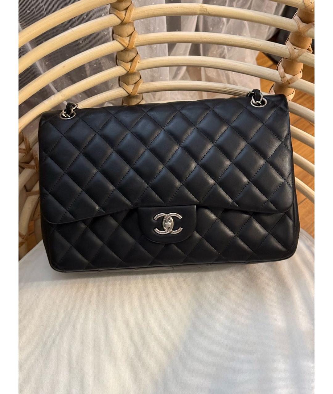 CHANEL Черная кожаная сумка через плечо, фото 2