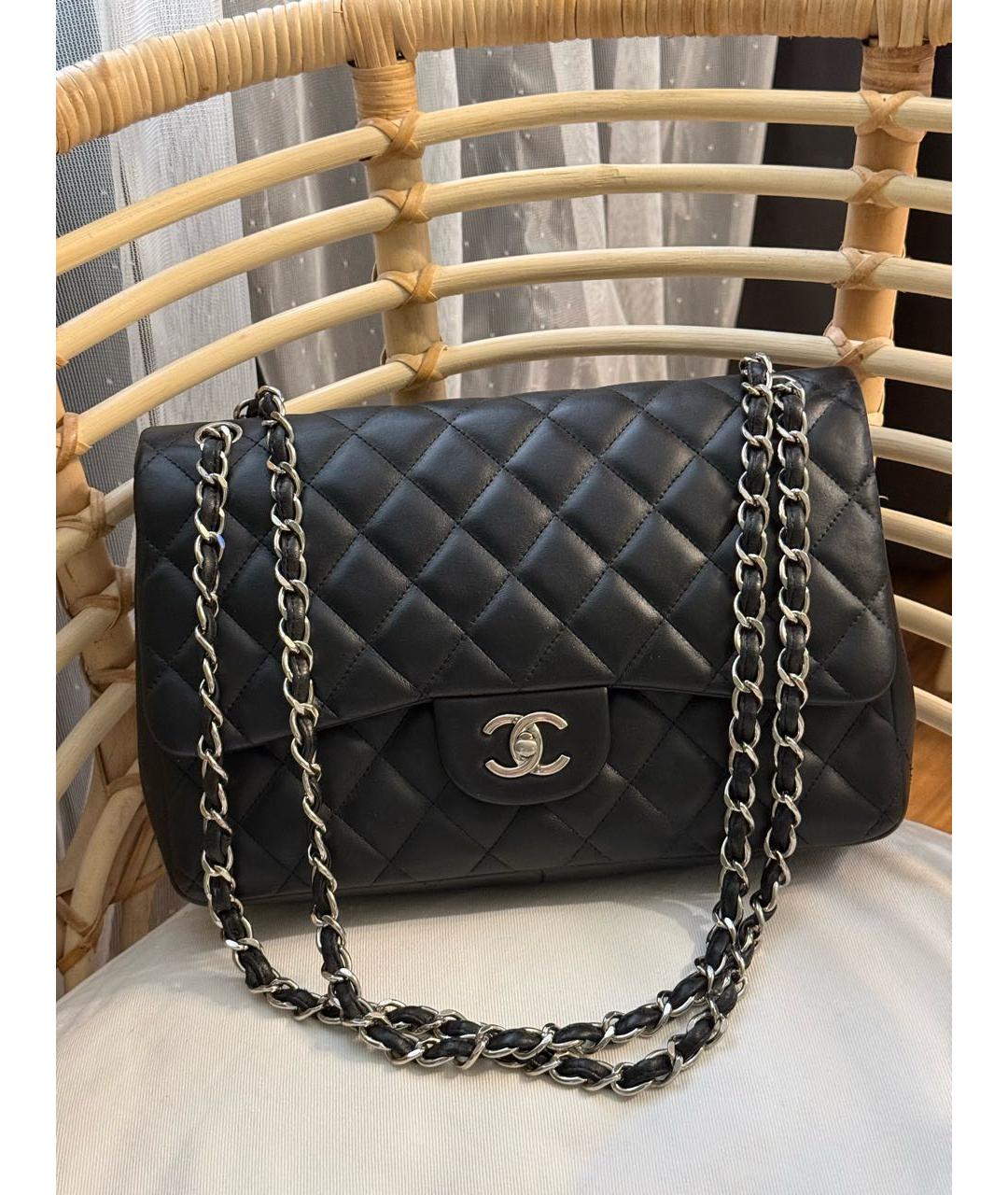 CHANEL Черная кожаная сумка через плечо, фото 9