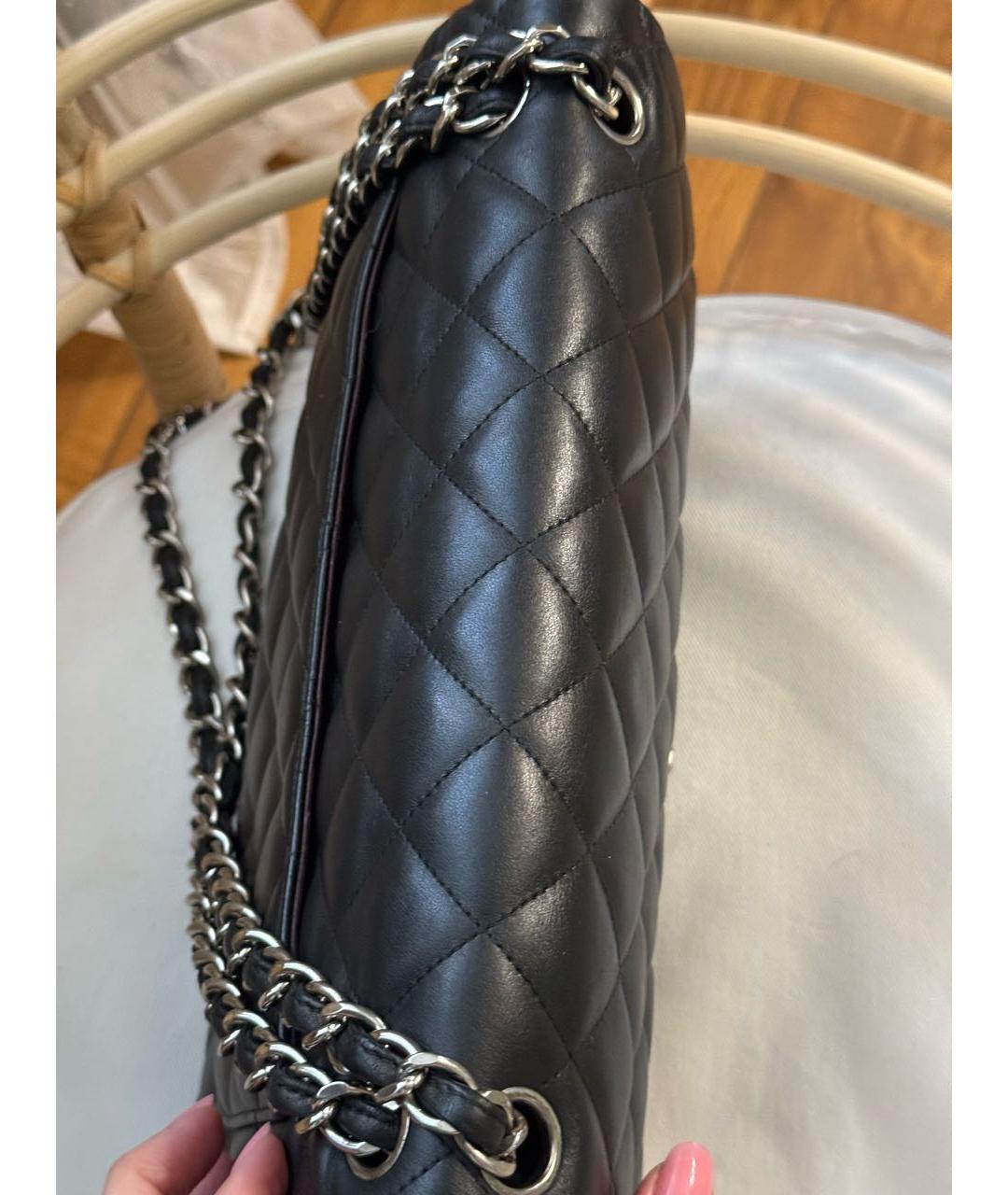 CHANEL Черная кожаная сумка через плечо, фото 4