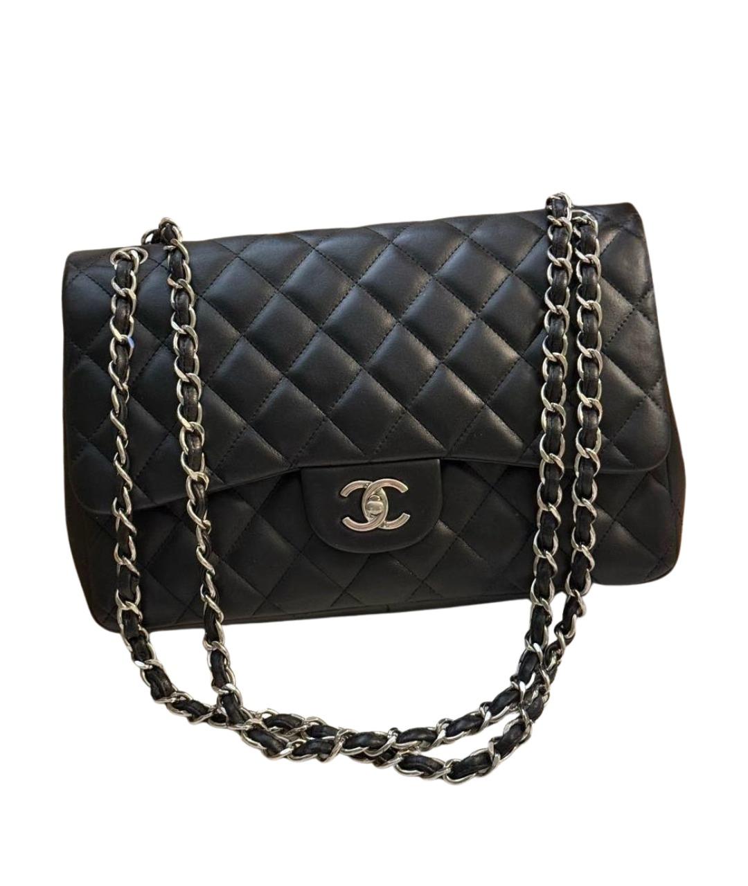 CHANEL Черная кожаная сумка через плечо, фото 1
