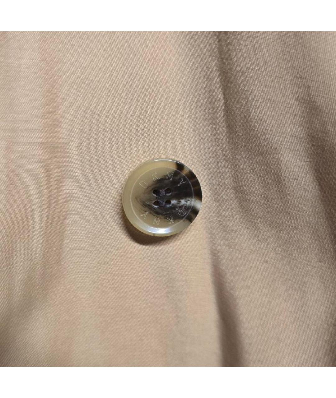 DKNY Бежевый хлопковый тренч/плащ, фото 8