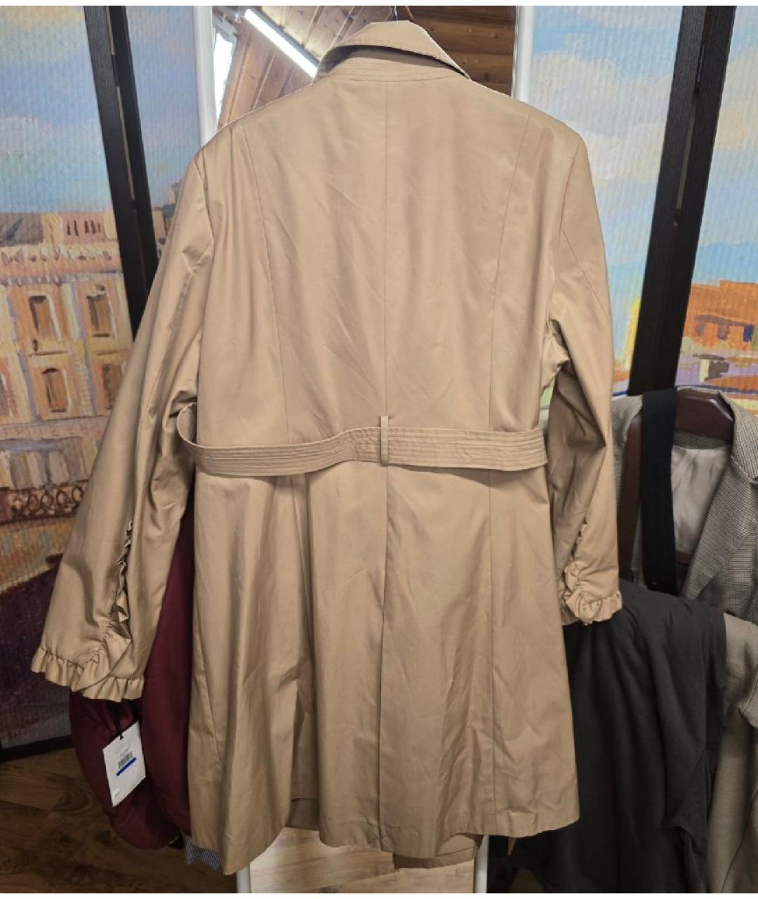 DKNY Бежевый хлопковый тренч/плащ, фото 2