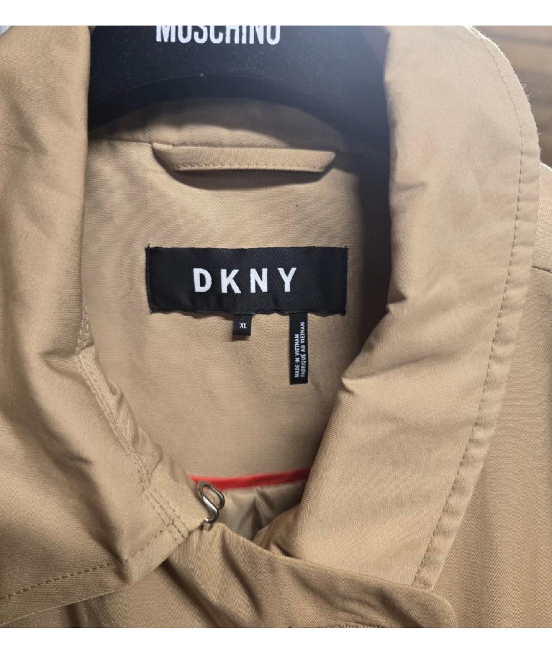 DKNY Бежевый хлопковый тренч/плащ, фото 6