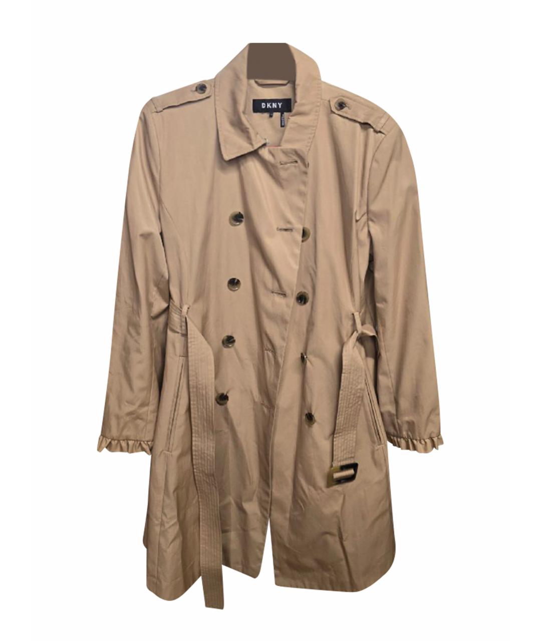 DKNY Бежевый хлопковый тренч/плащ, фото 1