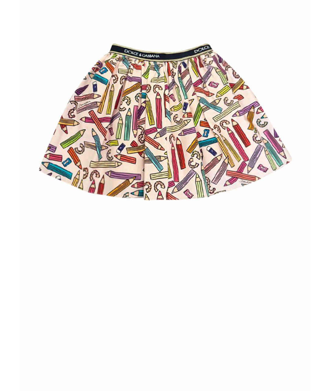 DOLCE&GABBANA Мульти хлопковая юбка, фото 1