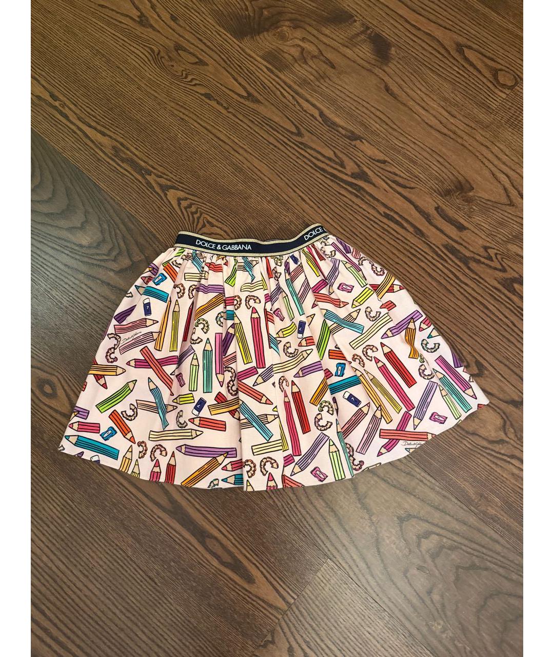 DOLCE&GABBANA Мульти хлопковая юбка, фото 5